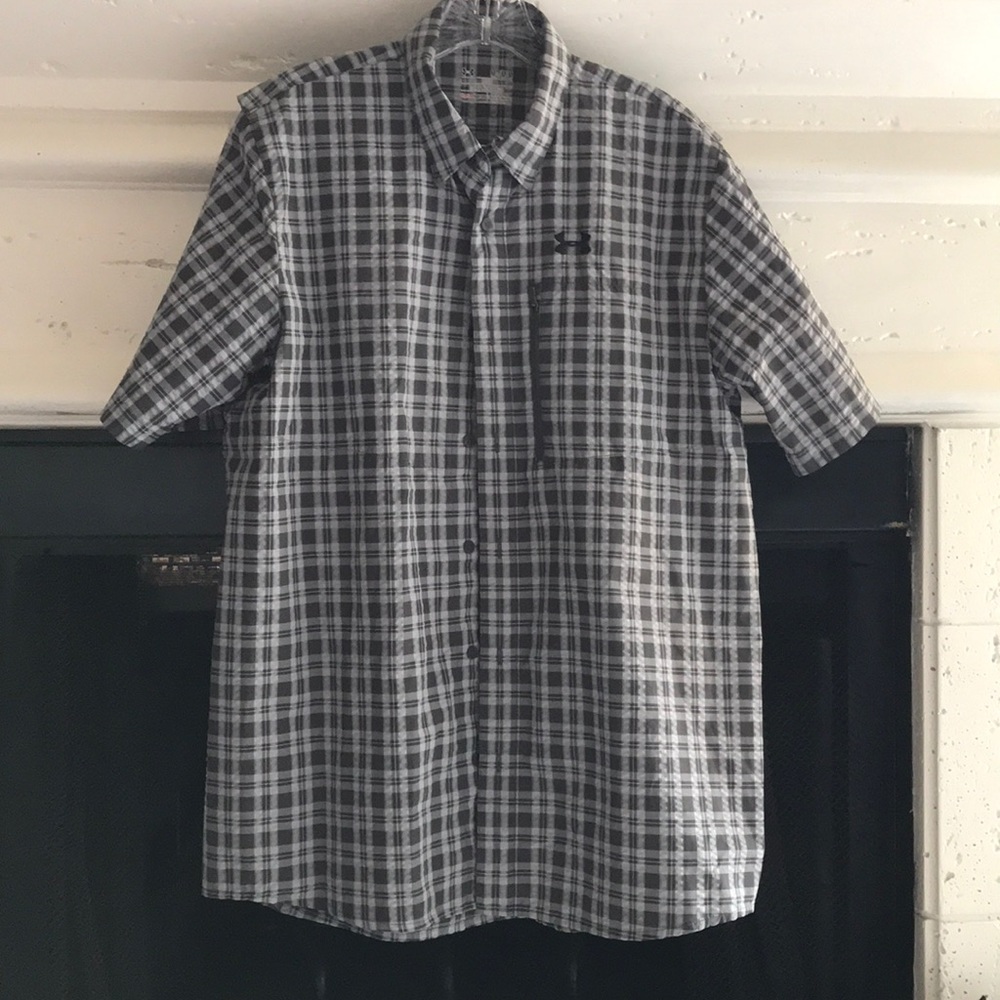 Grey Button-up UnderArmour Shirt